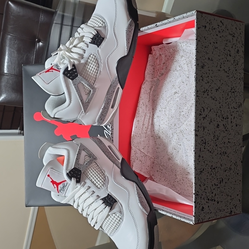Jordan Air 4 Retro White Cement Sneakers